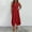 Red, variant on ITSAME Women's Plus Size Dress, V Neck Halter Sleeveless Sexy Elegant Solid Color Swing Formal Holiday Dresses Red 3XL