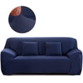 thumbnail image 3 of Elastic Sofa Cover 2 Seater, Sofa Throws, Sofa Covers, Sofa Covers, Stretch Cover For Sofa With Armrests, Navy Blue, 3 of 6