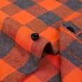 thumbnail image 6 of Men's Fashion Trend Checkered Hooded Sportswear, Casual Long Sleeve Sweatshirt, Street Style Top for Urban Outings, Christmas, Fall Winter, Stylish Daily Wear,Orange,L, 6 of 7