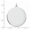thumbnail image 2 of White Sterling Silver Charm Pendant Personalized Flat Back Satin 39 mm 32, 2 of 2