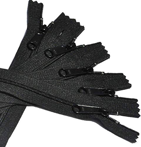YKK Black #4.5 Handbag - Extra-Long Pull Zipper (50 Zippers Per Pack) (7" Inches)