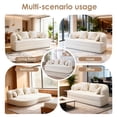 thumbnail image 6 of Timbernest 70" Convertible Sleeper Sofa, 2-in-1 Chenille Boneless Loveseat, Folding Floor Cloud Couch for Living Room Apartment, Milk White, 6 of 14