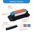 Grade Knife Sharpening Stone Kit, 3Sided Grit 400/1000/3000, Kitchen