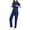 Navy, variant on ZZwxWA Scrubs Medical Uniform, Set-Zipper Collar Top&Straight Pants, Unisex Workwear，for Doctors, Nurses, Beauty Salons