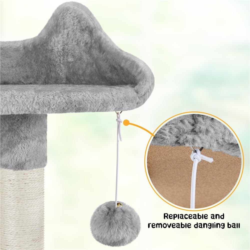 Alden Design 54" Cat Tree with Hammock and Scratching Posts photo 8