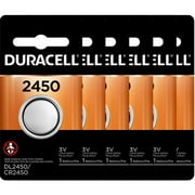 6 X Duracell DL2450 Lithium Coin Battery, 2450 Size, 3V, 540 mah Capacity