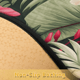 thumbnail image 5 of CURLYOOT Tropical Flowers Half Round Door Mat, Indoor Outdoor Entrance Rug, Palm Leaves Semi Circular Area Rug, Non Slip Washable Absorbent Doormat, Laundry Room Rug 24'' x 36'', 5 of 7