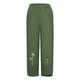 thumbnail image 4 of Lilgiuy Women Fashion Casual Printing Pocket Fold Loose Full Length Pants for Errands Exercise, 4 of 4