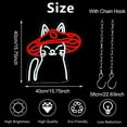 thumbnail image 2 of Red Hat Cat Neon Signs for Wall Decor, 15.8"x 15.8" Dimmable Frog Funny Neon Art Sign LED Light Pink Cute Neon Light Up Signs Frog Decorations Birthday Party Gifts, 2 of 6