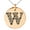 Rose, variant on Stainless Steel Letter W Initial Dotted Monogram Engraved Small Medallion Circle Charm Pendant Necklace