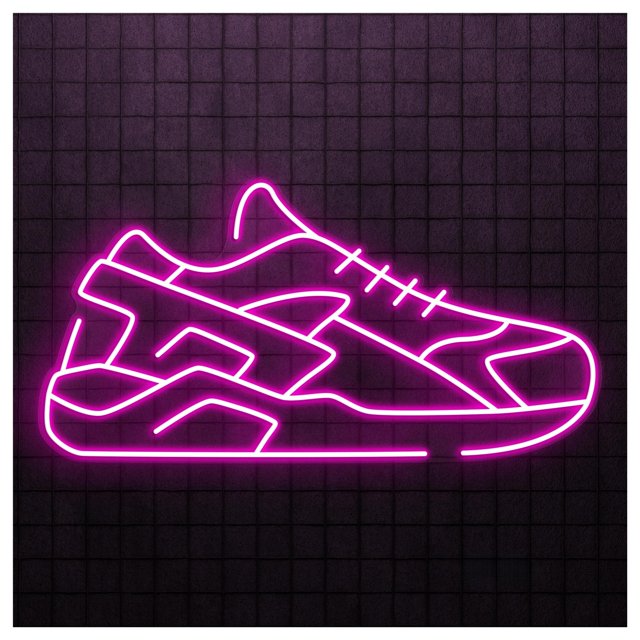 Letrero De Neón LED Para Zapatillas Deportivas, Luz Para Correr, Decoración Para Tienda Deportes, Escaparate Entrada Comercial 50cm