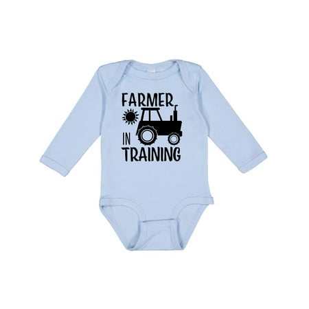 

Inktastic Farmer in Training Tractor Design with Sun Gift Baby Boy or Baby Girl Long Sleeve Bodysuit