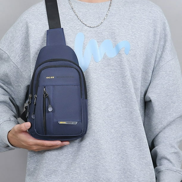 Bolso de negocios para hombre y mujer | Bandolera informal | Gran capacidad | Multicompartimentos | Correa ajustable | Tela suave y duradera | Bolsa frontal para viajes, fitness y ciclismo