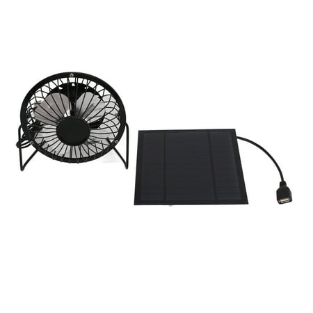 

Solar Powered Panel Iron Fan 5W Solar Panel Powered Fan Portable Convenient Durable For Outdoor For Home For Office