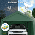 thumbnail image 3 of TANGJEAMER Carport 10'x20' Heavy Duty Car Canopy Portable Garage with Removable Sidewalls & Doors for Truck Boat Car Port, Party, Storage, 3 of 8