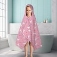 thumbnail image 6 of Pink Cartoon Unicorn Pattern Hooded Bath Towel，50"x30" for Ages 3 To 12 Kids, Quick Dry Lightweight Soft Microfiber Hood Beach Towel Cover Up for Kids, 6 of 7