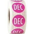 thumbnail image 1 of Autocollants de Décembre Rose Vif 0.75 Pouces Rond Lot de 500, 1 of 1
