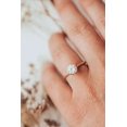 thumbnail image 2 of Jewelerix Dainty Plated Yellow Gold Bezel Round Cut Ring Moissanite Engagement Ring 1 CT Valentine's Surprise Gift, 2 of 5
