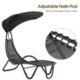 thumbnail image 5 of Mcombo Outdoor Chaise Lounge Chair w/Adjustable Canopy, Adjustable Cushioned Reclining Chairfor Backyard, 4097（Black）, 5 of 10