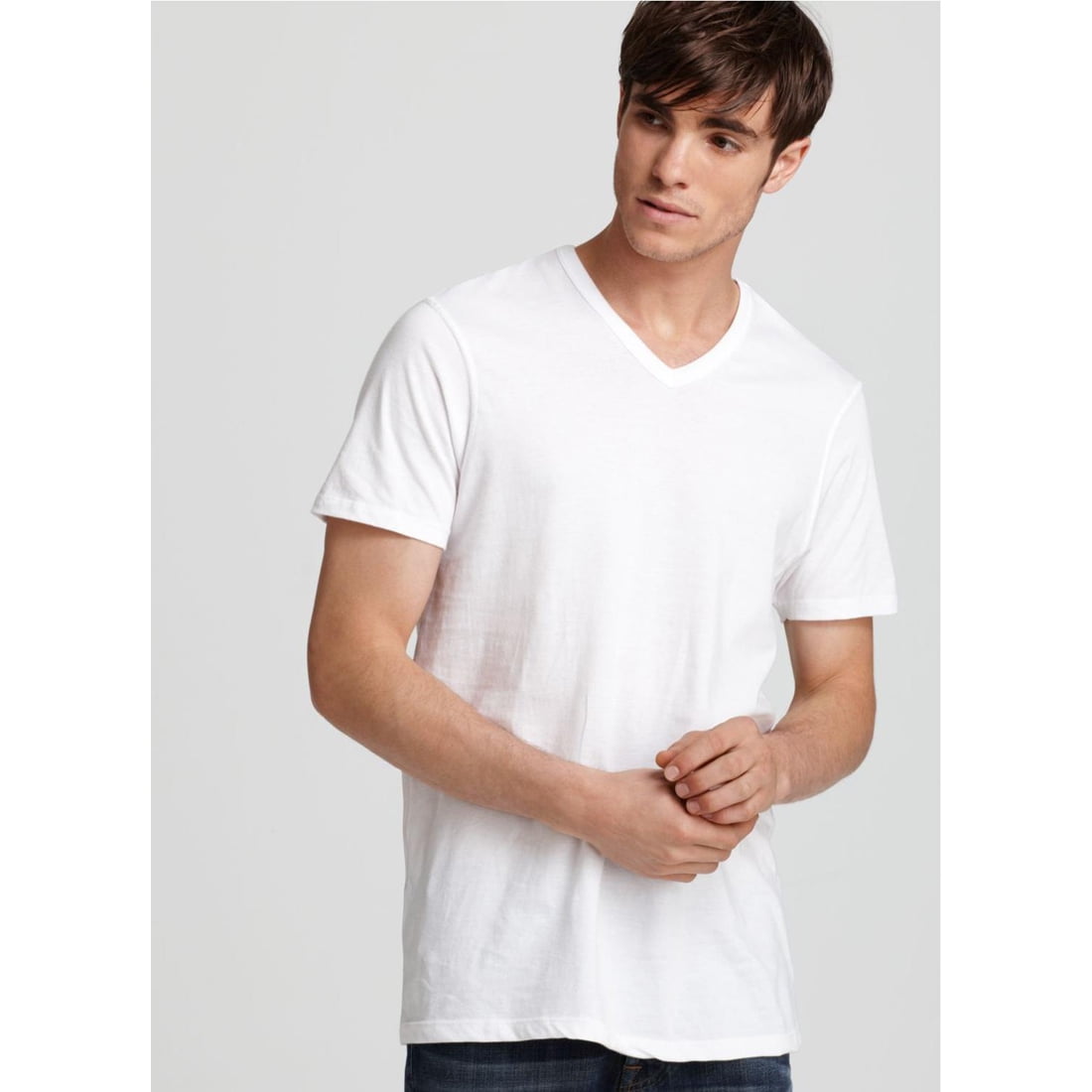 Calvin Klein Mens Body 3 Pack Slim Fit Short Sleeve V-Neck Tee T-Shirt  Undershirt 
