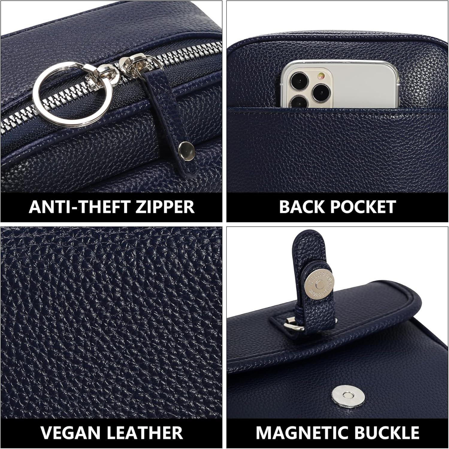 ROVTIULI Small Crossbody Bags for Women Vegan Leather Messenger Purses, Vintage Wallet Anti Theft Shoulder Handbags with Card Slots