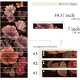 thumbnail image 4 of Flortlias 15Pcs Leather Textured Vinyl Peel and Stick Stair Riser Decals, Self-Adhesive Staircase Riser Stickers, Textured PVC Large Eden Flowers, 4 of 6