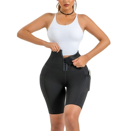 

Ilfioreemio Women s Waist Trainer Shorts Tummy Control Shapewear Thigh Slimmer Corset High Waisted Leggings with Pockets