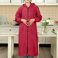 thumbnail image 7 of shqvo Women Long Raincoat Rain Jacket Coat Plus Size Lightweight for Work Hooded Full Zip up Waterproof Windbreaker, 7 of 7