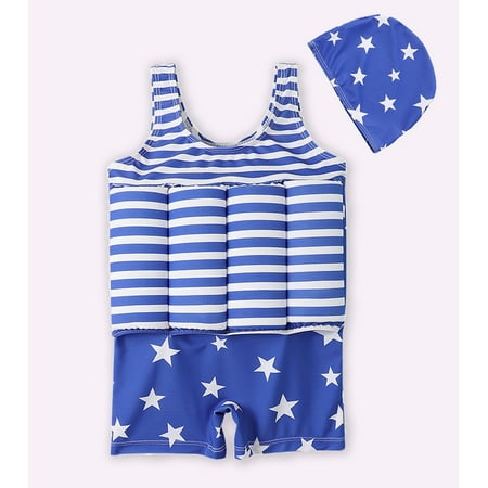 

URMAGIC Toddler Kid Little Boy Swim Vest One Piece Flotation Buoyancy Swimsuit UPF 50+/Stripe