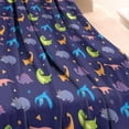thumbnail image 3 of DarkBlue Dinosaurs with Shapes Pattern Blanket,Comfortable Soft Flannel Throw Blanket,All Season,Warm Lightweight Blankets for Sofa Bed Couch Living Room Chair,60"x80", 3 of 4