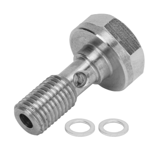 Perno banjo M8x1.0mm Excelente sellado Accesorios para pernos banjo resistentes al calor con 2 arandelas para sistemas de tuberías