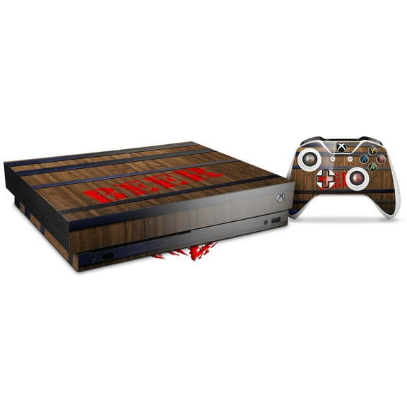 Skin Wrap for XBOX One X Console and Controller Beer Barrel