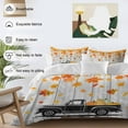thumbnail image 3 of Fall Harvest Bedding Duvet Cover Set Twin Size 4 Pieces Truck Pumpkin Maple Leaf Thanksgiving Wood Grain Bedding Set with Zipper Closure, 1 Comforter Cover 68x86 Inches 1 Flat Sheet & 2 Pillow Cases, 3 of 7