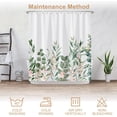thumbnail image 4 of Botanical Shower Curtain, Green Leaves Plants Floral Bathroom Curtain, Spring Natural Pink Flowers Grove Bush Shower Curtain Set with 12 Hooks for Bathroom, 72Wx72L, 4 of 6