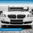 thumbnail image 2 of Unique Bargains Front Right Side Bumper Headlight Washer Nozzle Cover Cap No.51117282912 Bumper Trim Nozzle Cover for BMW 640i 2012-2015 Silver Tone, 2 of 7