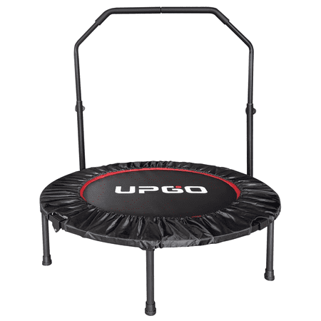 UPGO 40  Foldable Trampoline  Fitness Rebounder with Adjustable Foam Handle  Exercise Trampoline for Adults/kids Indoor/Garden Workout Max Load 330lbs