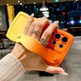 thumbnail image 3 of Compatible with Samsung Galaxy S23 Ultra 5G Phone Case with Wrist Strap Kickstand,Cute Gradient Case Curly Wave Frame Case Women Camera Protection Soft Shockproof Cover (d), 3 of 7
