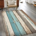 thumbnail image 2 of American Pastoral 4x6 Area Rugs for Living Room, Vintage Green Wood Grain Worn Non Slip Floor Mat Washable Low-Profile Indoor Carpet for Bedroom, Dining Room, Bathroom, 2 of 9