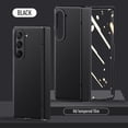 thumbnail image 1 of ELEHOLD Rugged Full Body Case for Samsung Galaxy Z Fold 5 5G 2023, Luxury PU Leather Cover with Tempered Glass Screen Protector, Hinge Protection Shockproof Case for Samsung Galaxy Z Fold 5, Black, 1 of 7
