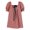 Red, variant on Cute Plaid Dresses Womens Tie Front Square Neck Puff Sleeve Summer Trendy Going Out Dress Light Blue, S