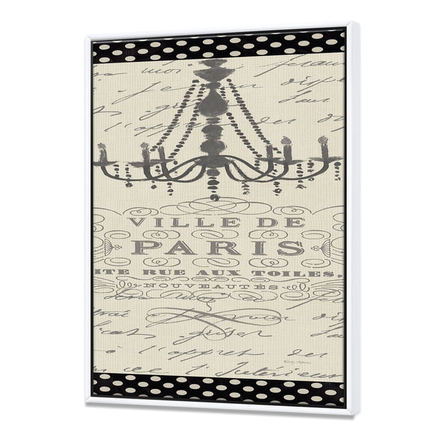 French chandeliers Couture I - Fashion Framed Canvas