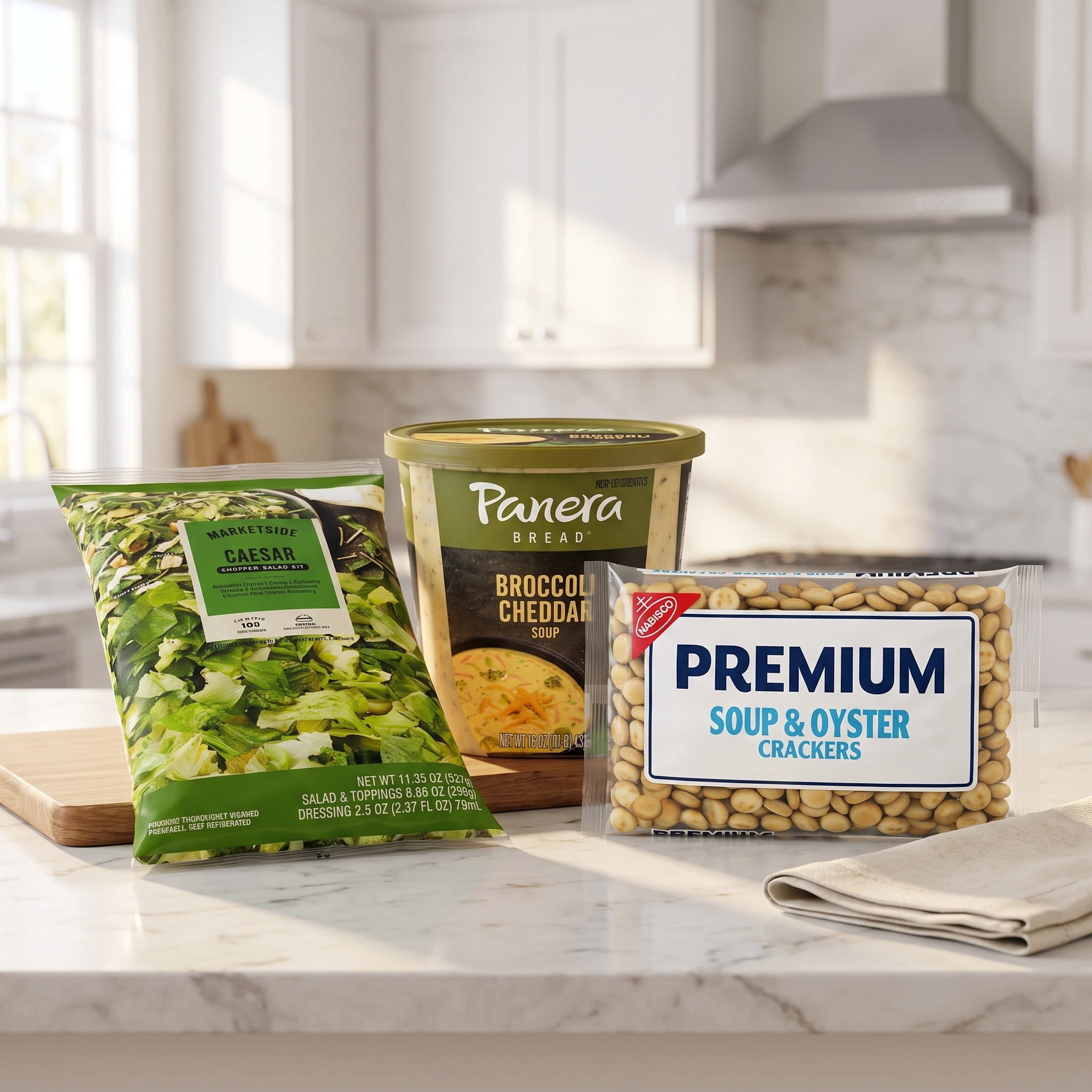 Panera Broccoli Cheddar Soup and Salad Meal Bundle