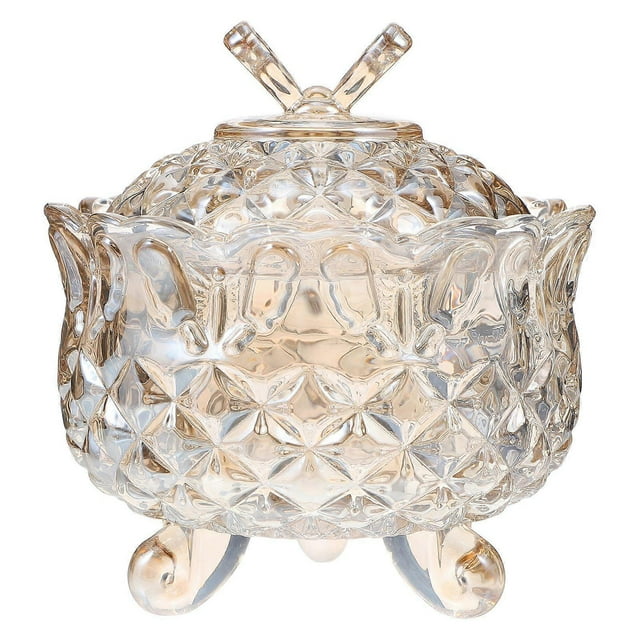 1pc 280ML Decorative Glass Candy Jar Butterflies Design Storage Canister