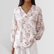 thumbnail image 1 of MHFRRA Camiseta de Manga Larga con Cuello En V y Estampado Floral para Mujer Blanco, 1 of 6
