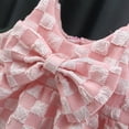 thumbnail image 6 of Nrmvnmi Toddler Baby Girls Sleeveless Dress Front Bowknot Checkerboard Print Sling Cotton Summer Dress Princess Casual Dress, 6 of 9