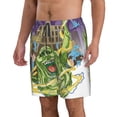 thumbnail image 2 of Cartoon Ghostbusters Men's Beach Shorts Swim Trunks Casual Quick Dry Board Shorts Swimwear with Mesh Lined and Pockets, 2 of 8