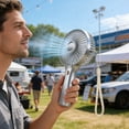 thumbnail image 4 of WKSCLPAI Portable Handheld Fan 6 Speeds Hurricane Cooling High Airflow Long Battery Life USB Rechargeable for Summer Beach Travel, 4 of 7