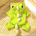 thumbnail image 3 of Pet Clothing Flannel Dog Warm Jumpsuits Dinosaur Shape Cute Puppy Pajamas Soft Comfortable Dog Four Legs Clothes Pet Show Green XS, 3 of 4