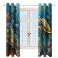 thumbnail image 3 of Blackout Curtains for Bedroom Ocean World Turtle Full Room Darkening Grommet Curtains for Living Room,Thermal Insulated Ombre Drapes, 3 of 7