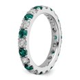 thumbnail image 5 of Auriga Fine Jewelry 14K White Gold Lab Grown Diamond VS/SI GH & Cr Alexandrite Eternity Band for Women Size 5, 5 of 7